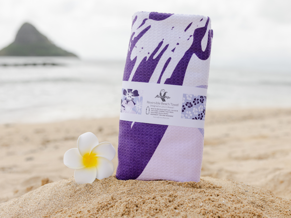 Hinu Rise - Nohoanu Purple Beach Towel