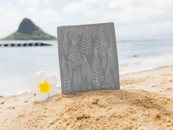 Hinu Rise - Palapalai Fern Grey Swedish Dishcloth