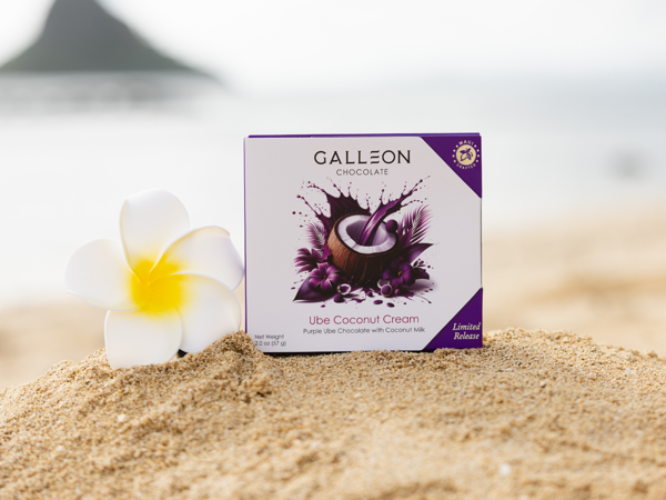 Galleon Chocolate - Ube Coconut Cream Chocolate Bar