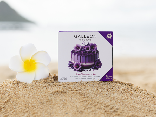 Galleon Chocolate - Ube Cheesecake Chocolate Bar
