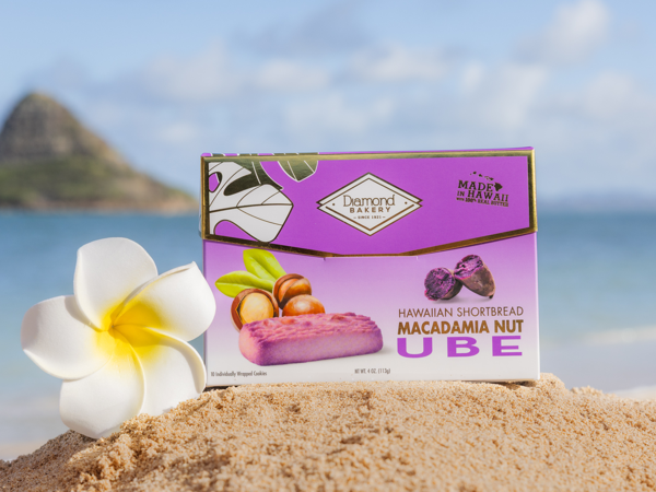 Hawaiian Macadamia Shortbread Cookies, Ube