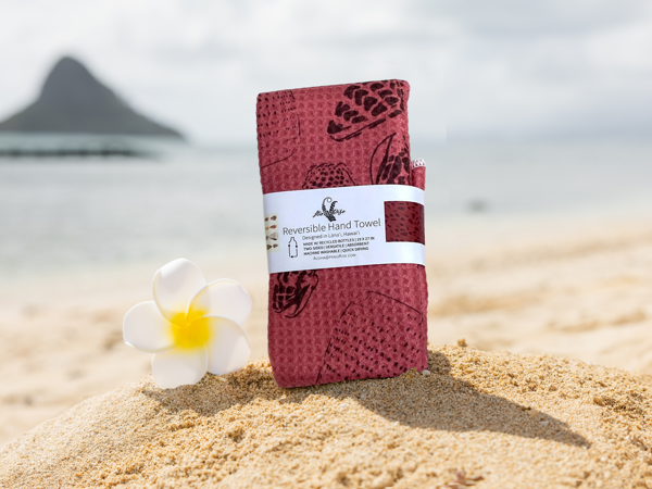 Tossed Shells Hand Towel – Hinu Rise Artwork